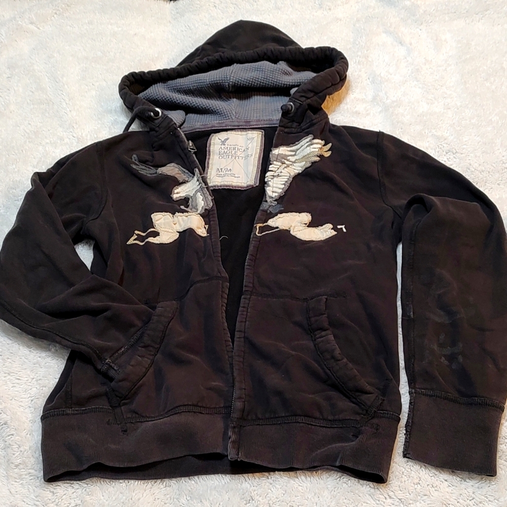Men's M VTG American Eagle Zip Up Hoodie